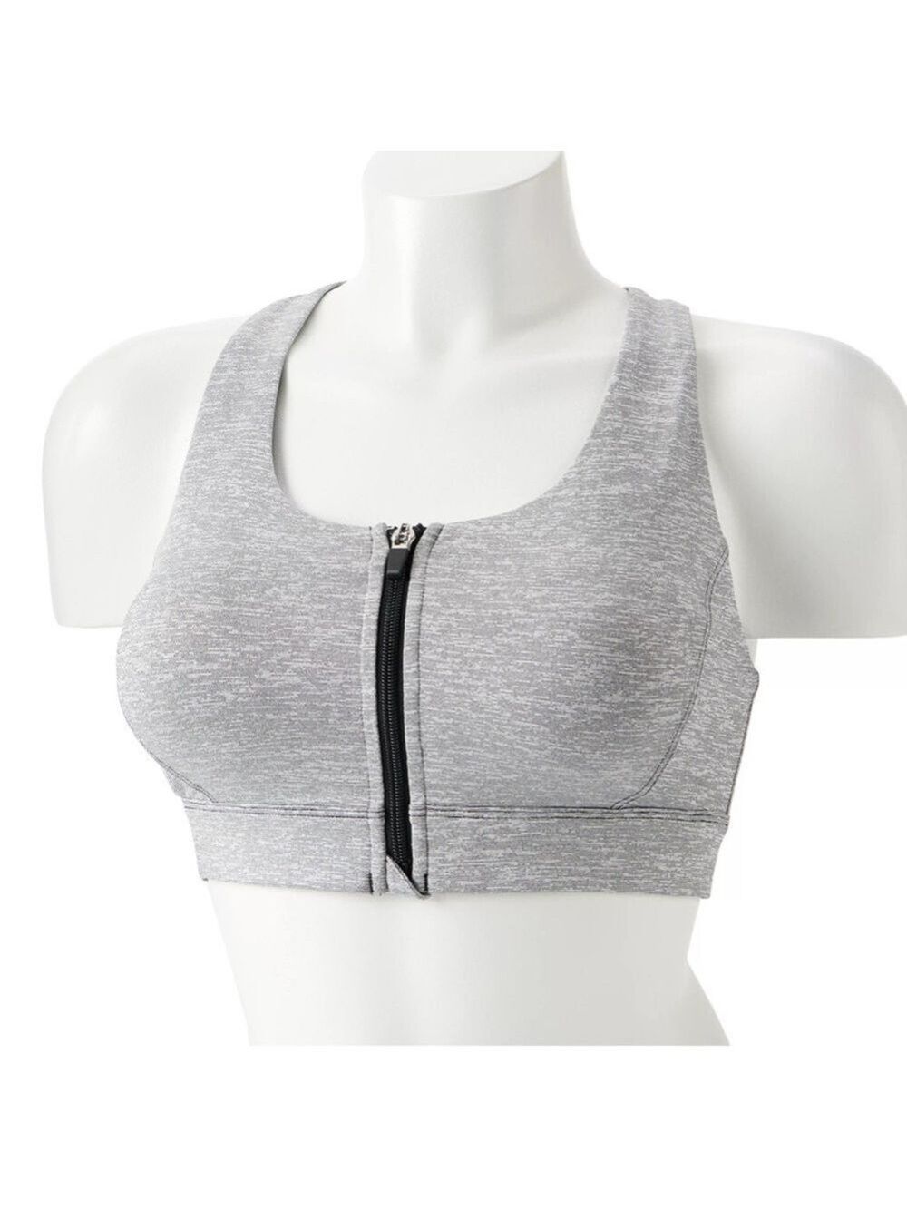 Tek Gear Workout bra front zipper permanent cups lined Woman’s XS
